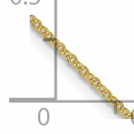 10k Yellow Gold 1.3 mm Flat Cable Chain