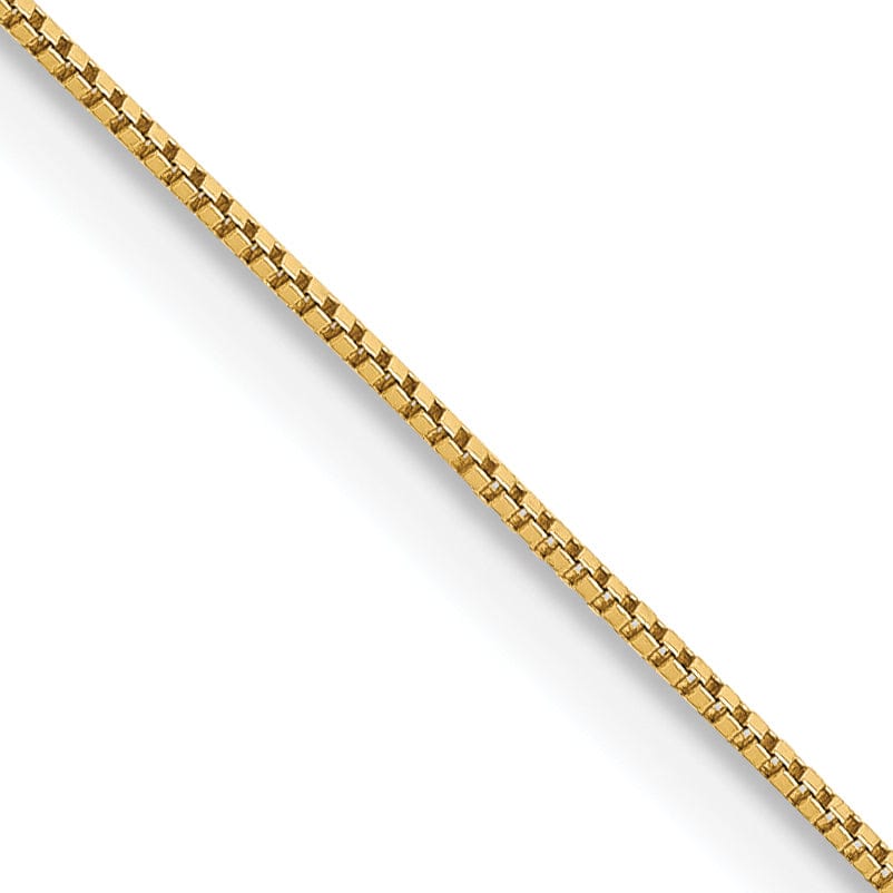 14k Yellow Gold Polished 0.50m Carded Box Chain