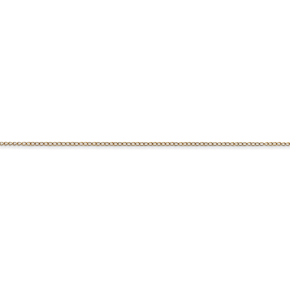 14k Yellow Gold 0.42mm Carded Solid Curb Chain