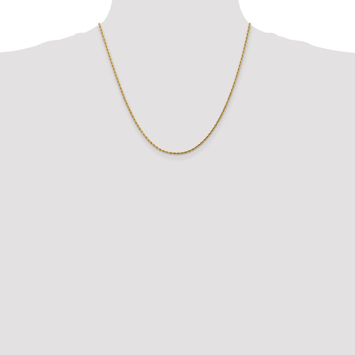 14k Yellow Gold 1.75mm D.C Rope Chain