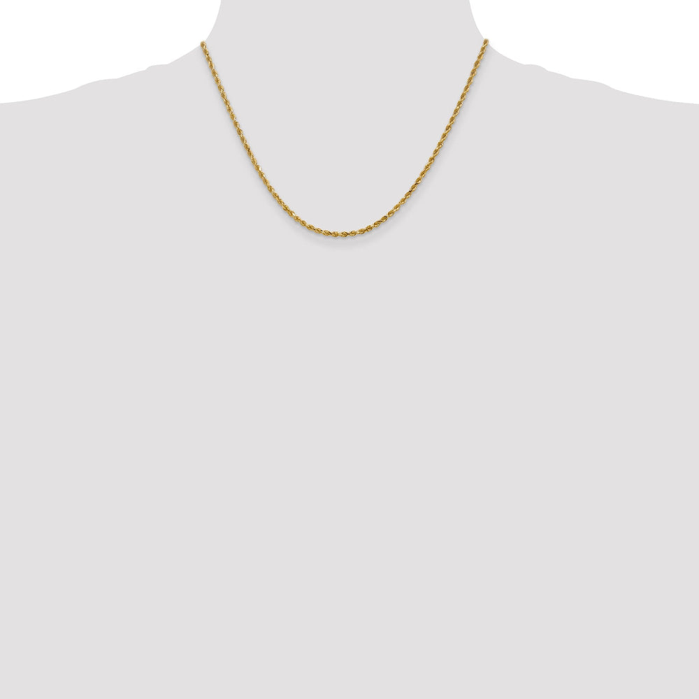 14k Yellow Gold 2.50mm D.C Rope Chain