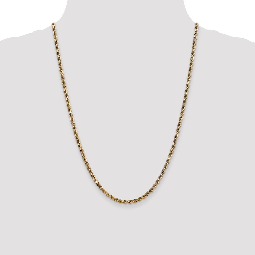 14k Yellow Gold 3.5mm D.C Rope Chain
