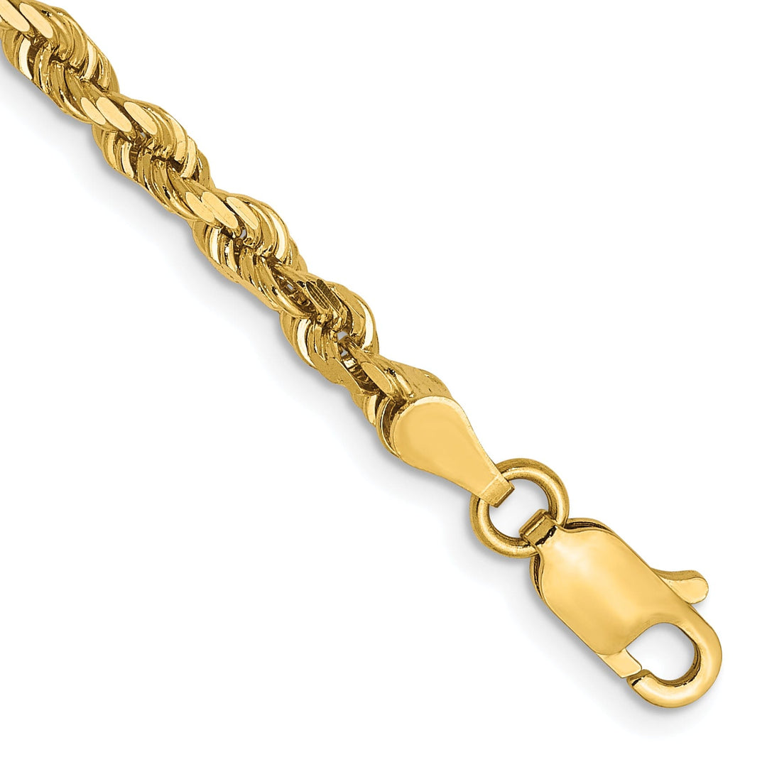 14k Yellow Gold 3.5mm D.C Lightweight Rope Chain