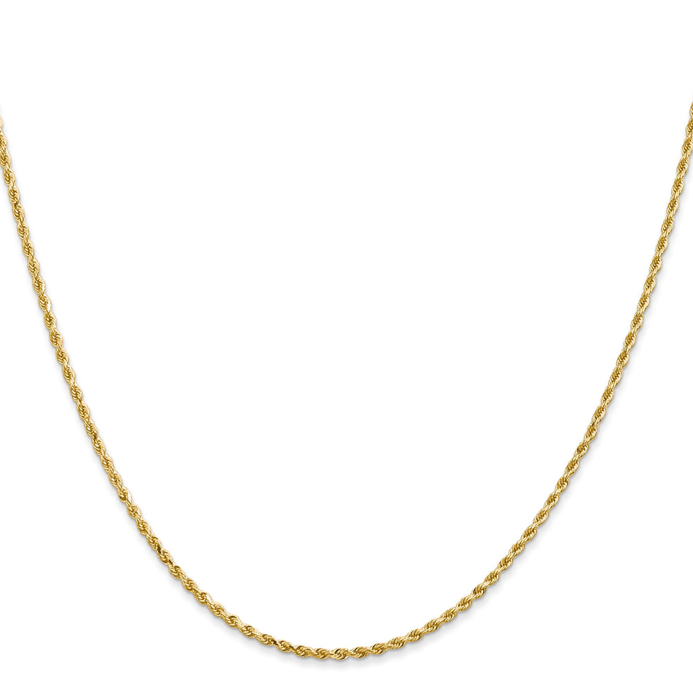 14k Yellow Gold 1.3mm D.C Rope Chain