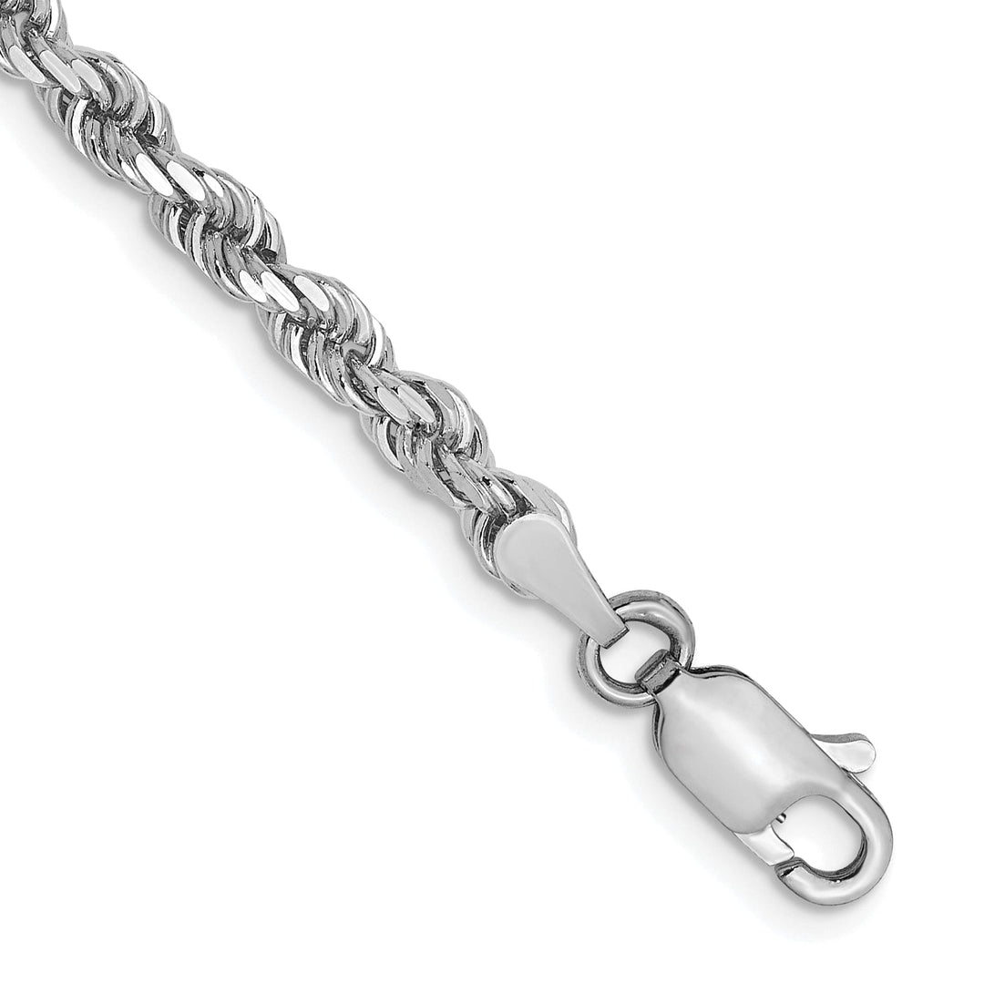 14K White Gold 3.00mm D.C Rope Chain