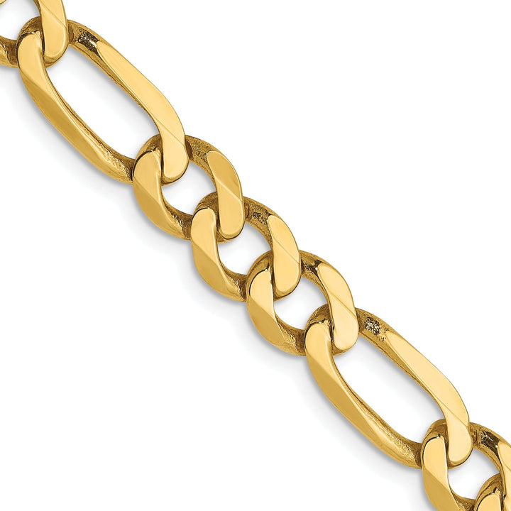 Leslie 14k Yellow Gold 6.25mm Flat Figaro Chain