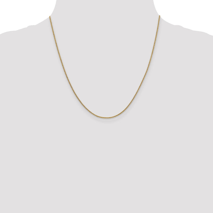 14k Yellow Gold 1.4 mm Round Cable Chain