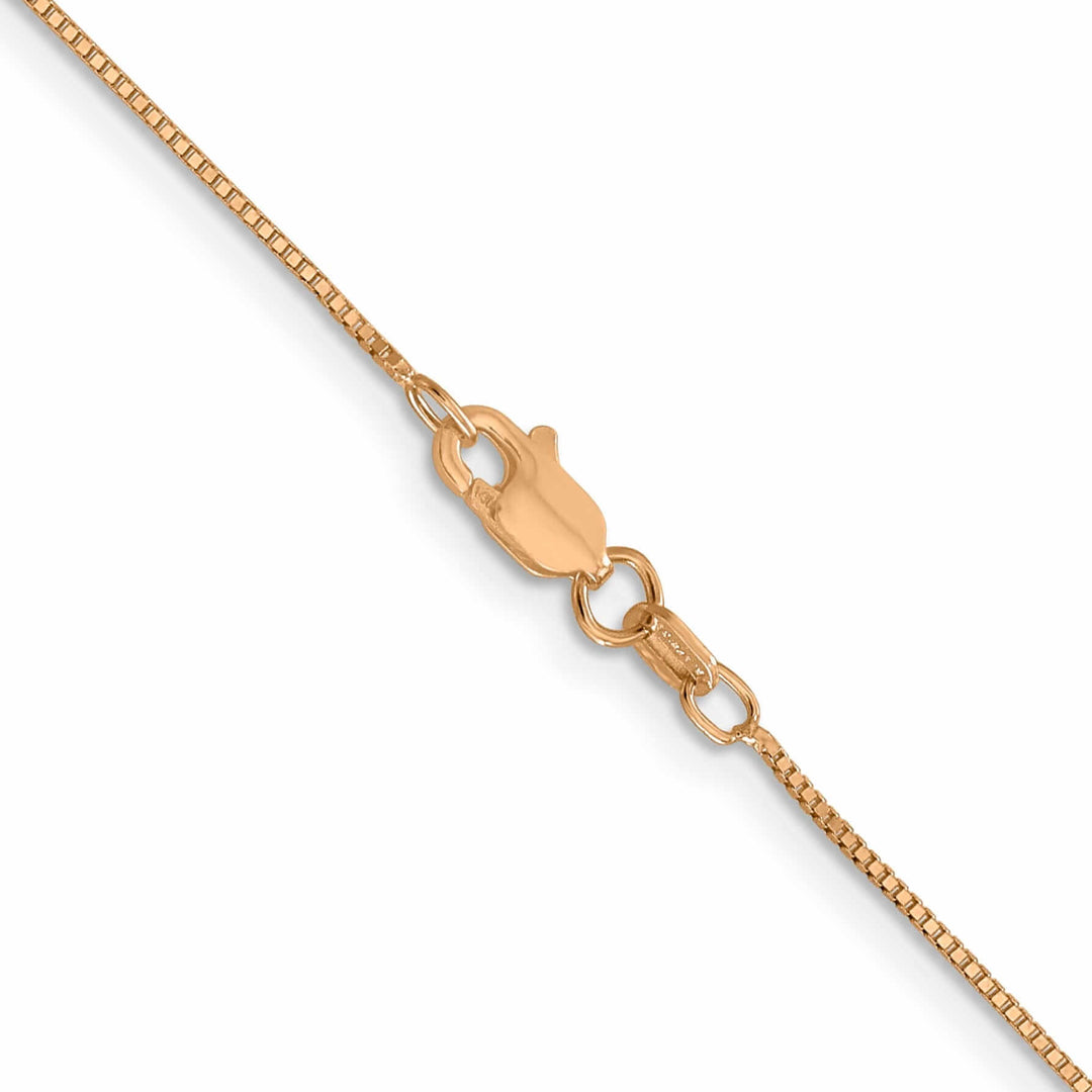 14K Rose Gold .7 mm Thickness 20-Inch Box Chain