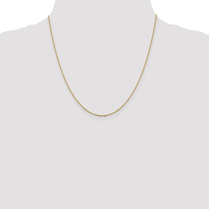 14k Yellow Gold 1 mm D.C Open Cable Link Chain