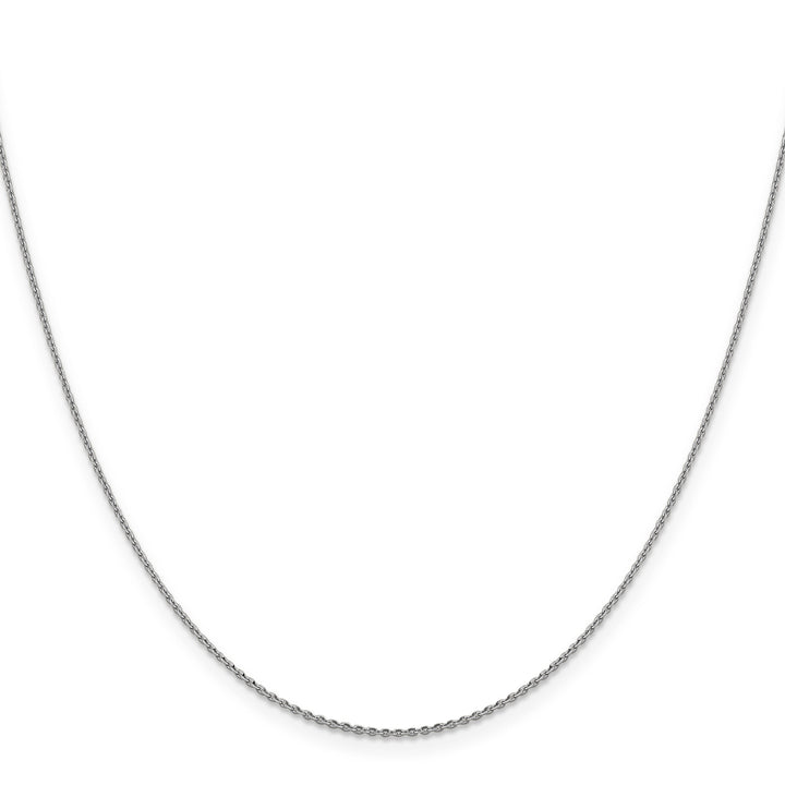 14K White Gold 1.15 m D.C Oval Cable Link Chain