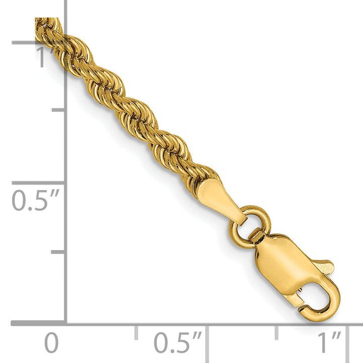14k Yellow Gold 2.25mm Regular Rope Chain