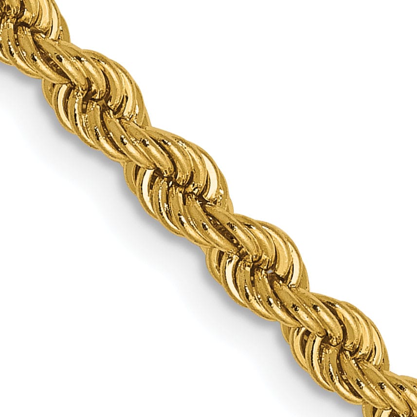 14k Yellow Gold 2.25mm Rope Chain
