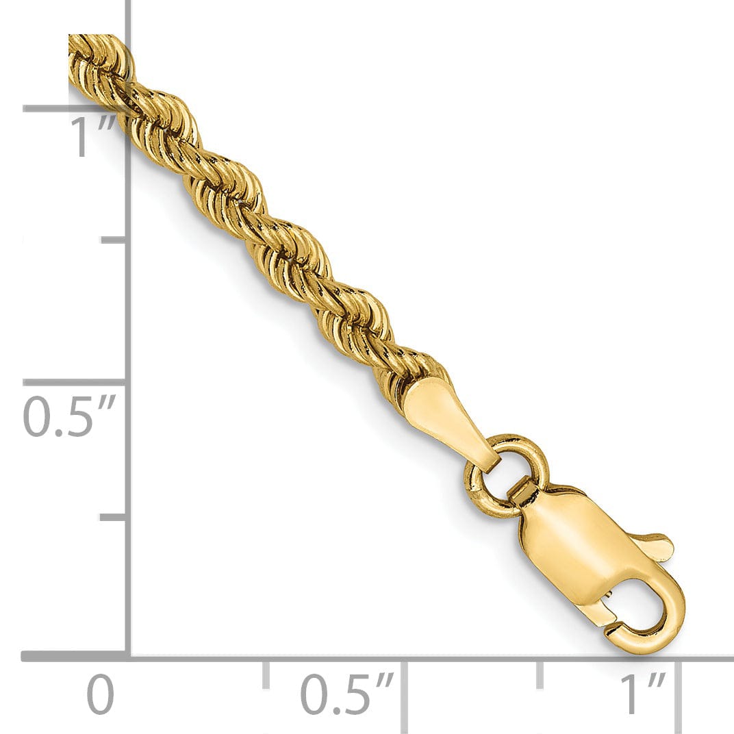 14k Yellow Gold 2.75mm Regular Rope Chain