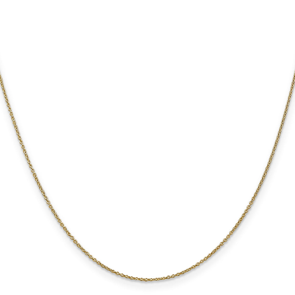 Leslie 14k Yellow Gold .9 mm Round Cable Chain