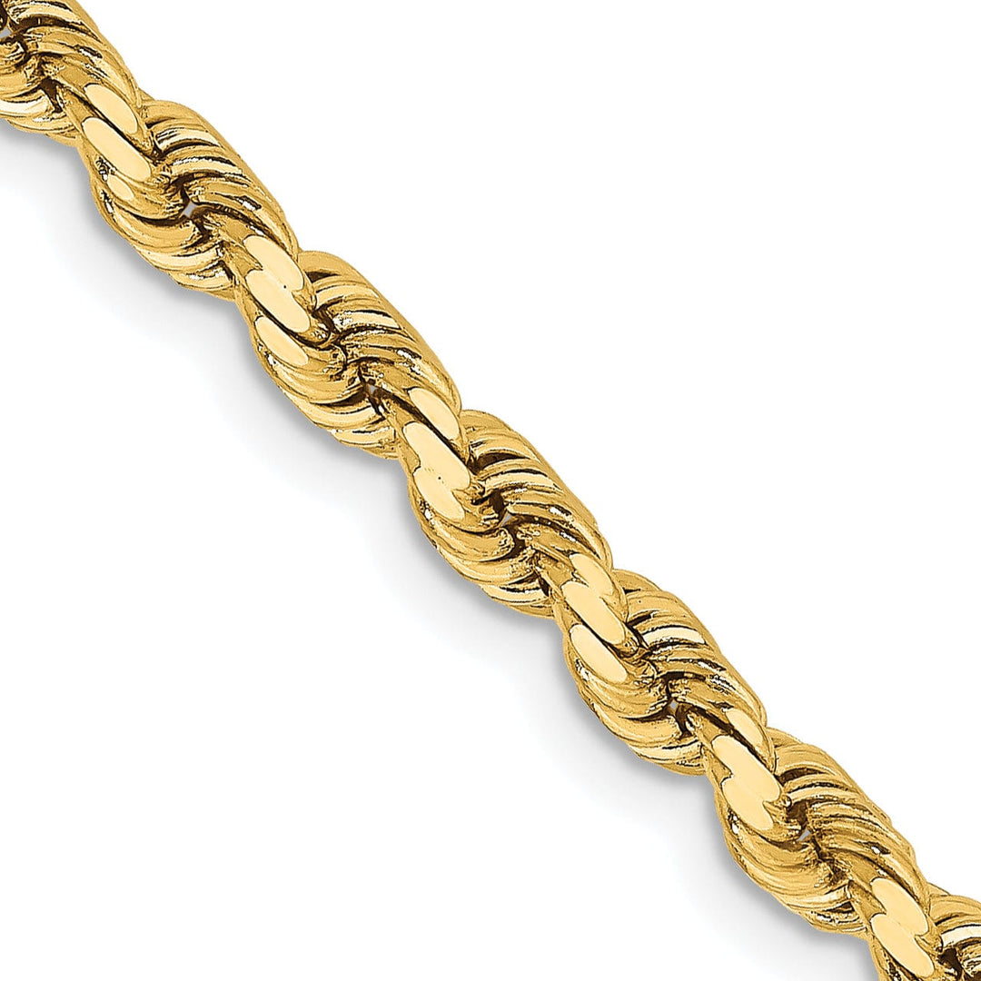 14k Yellow Gold 3.75mm Diamond Cut Rope Chain