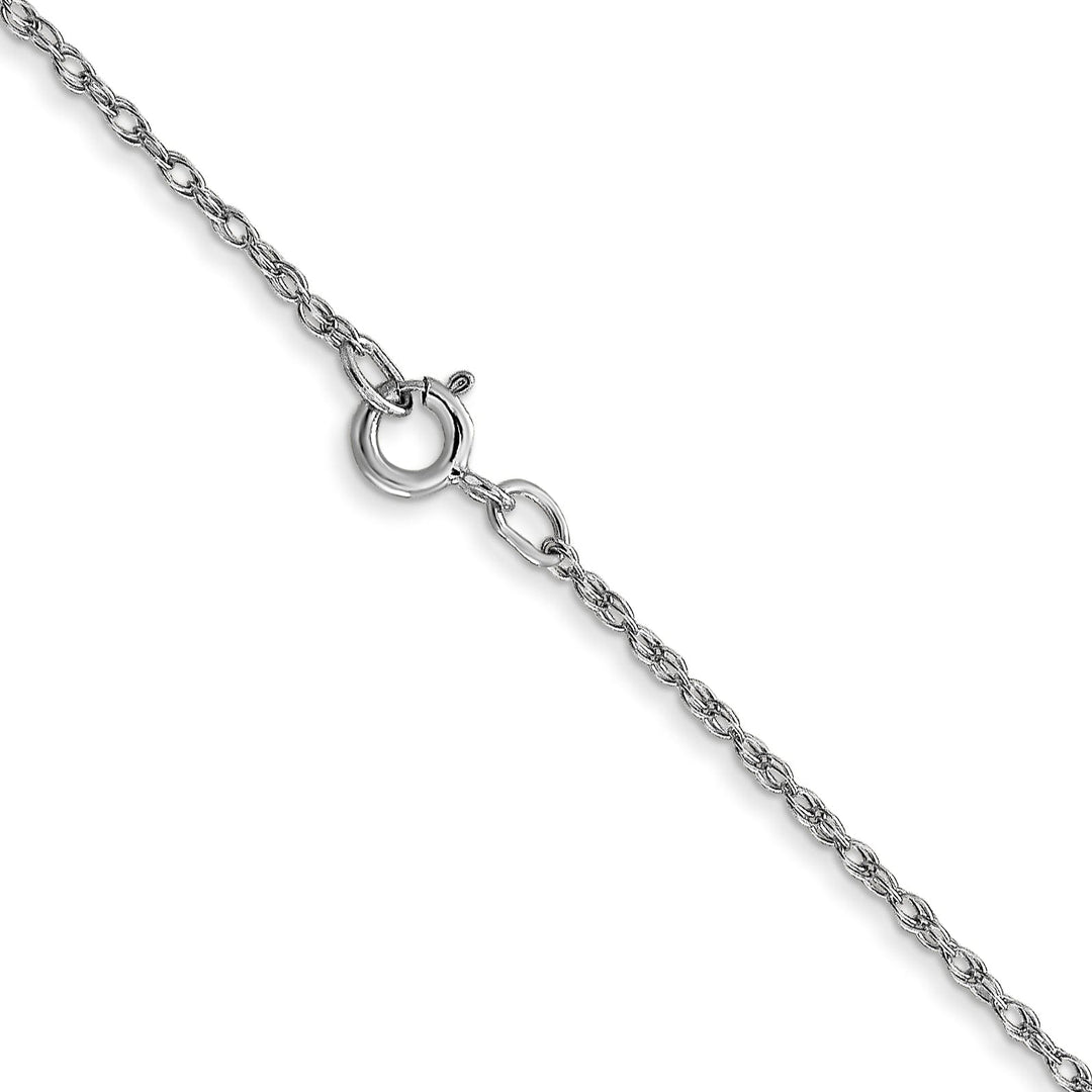 14k White Gold 0.70mm Carded Cable Rope Chain