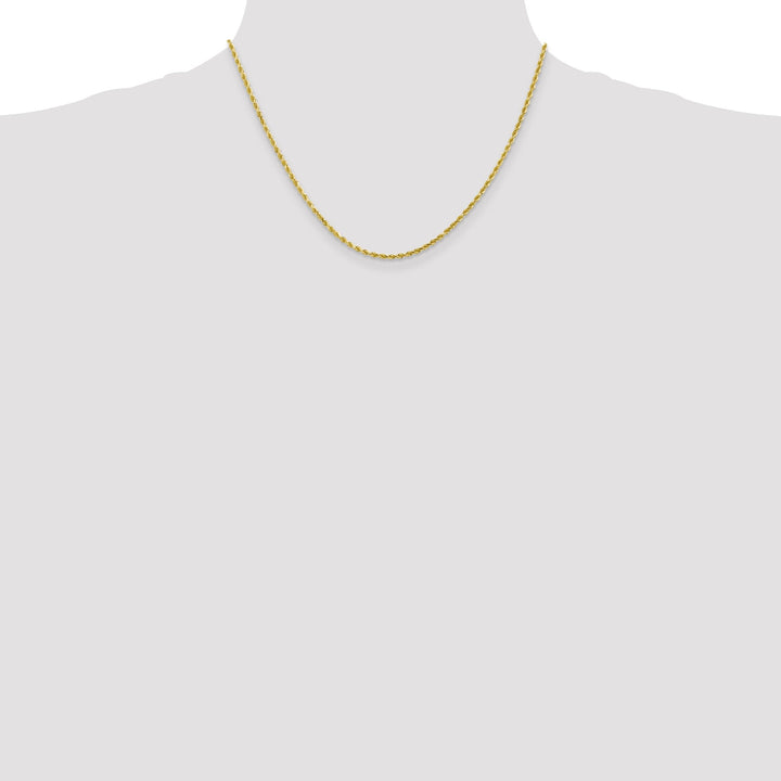 10k Yellow Gold 2.25mm D.C Rope Chain