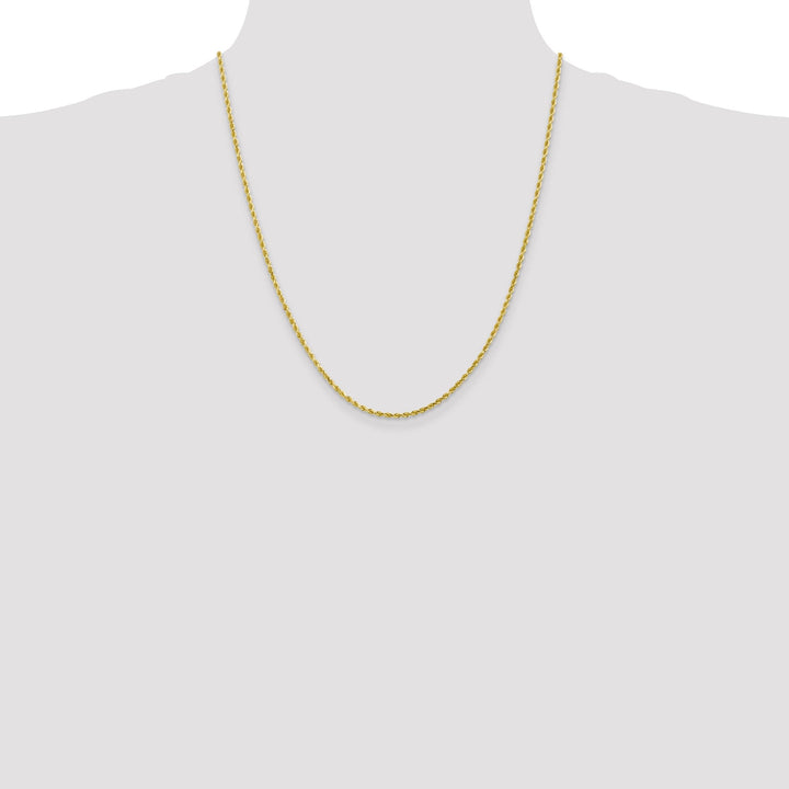 10k Yellow Gold 2.25mm D.C Rope Chain