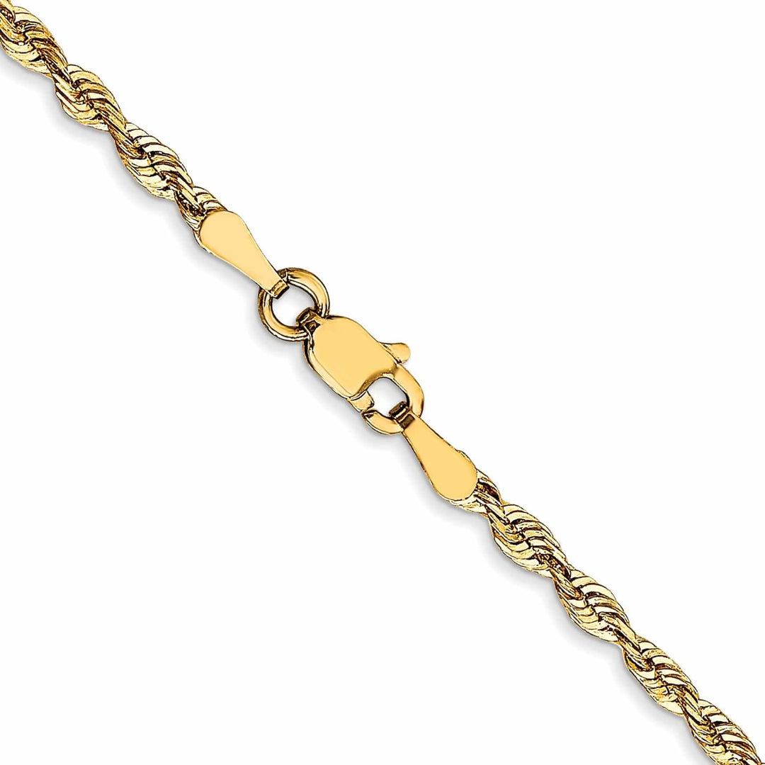 10k Yellow Gold 2.5m D.C Lightweight Rope Chain