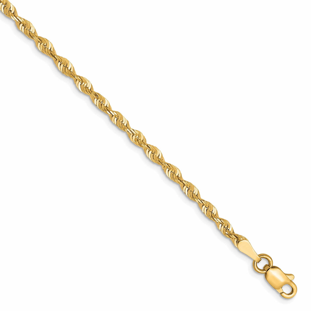 10k Yellow Gold 2.5m D.C Lightweight Rope Chain