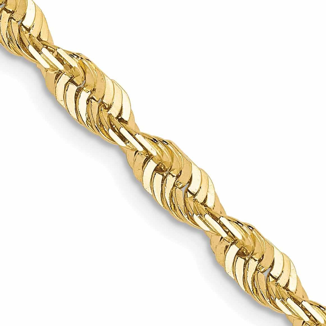 10k Yellow Gold 3.5m D.C Lightweight Rope Chain