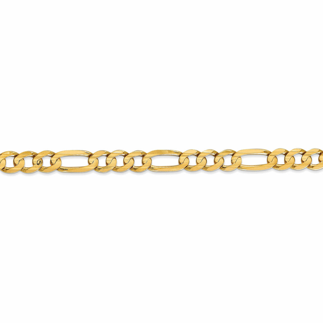 10k Yellow Gold 6.0mm Concave Figaro Chain