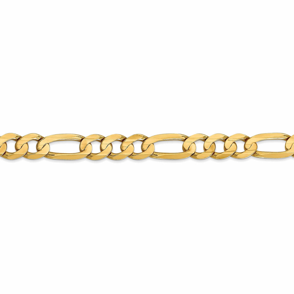 10k Yellow Gold 7.5mm Concave Figaro Chain