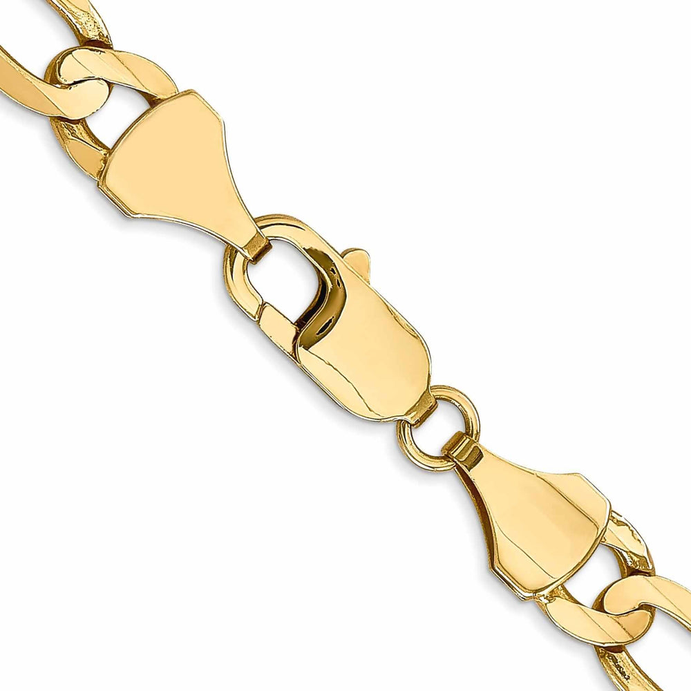 10k Yellow Gold 7.5mm Concave Figaro Bracelet