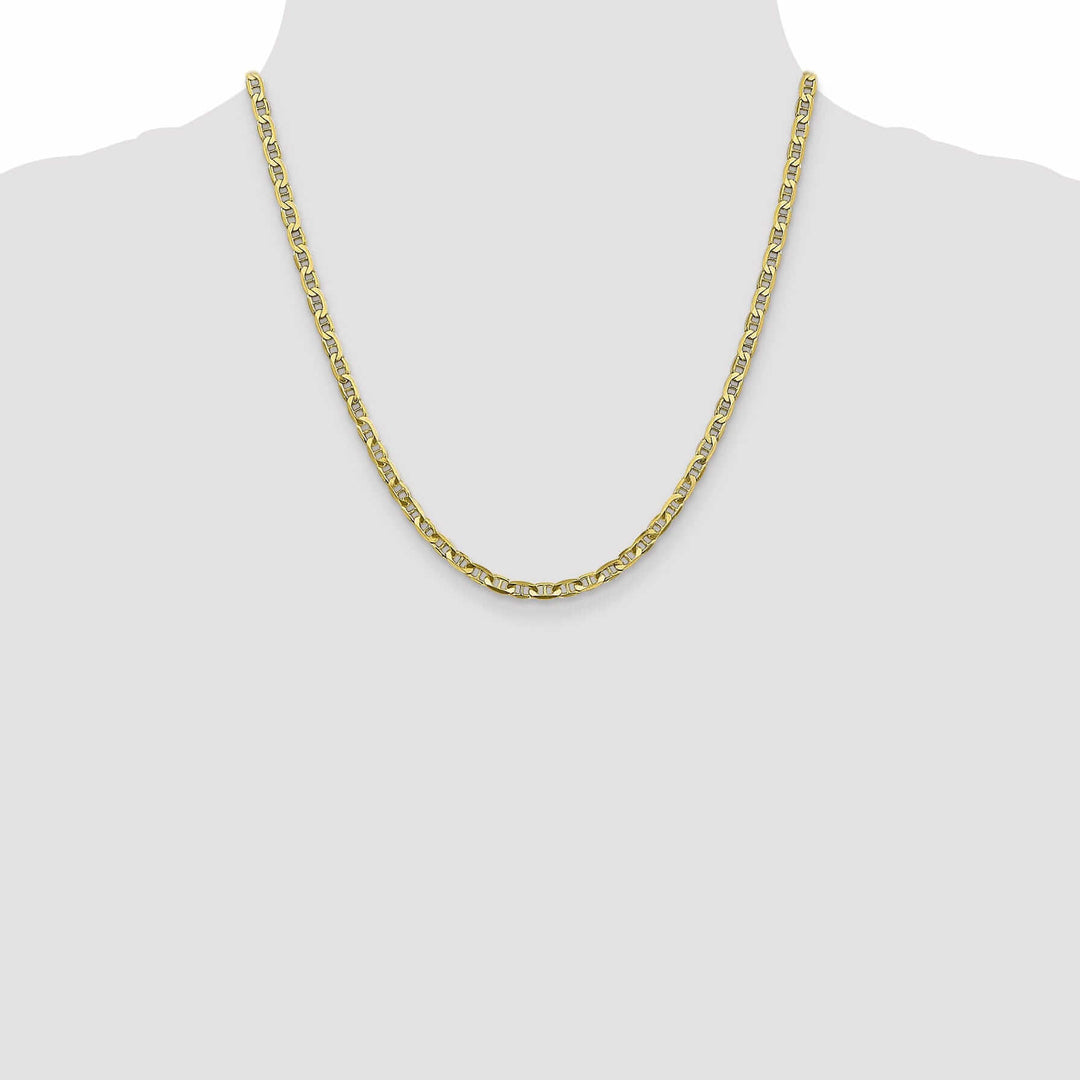 10k Yellow Gold 3.75mm Concave Anchor Chain