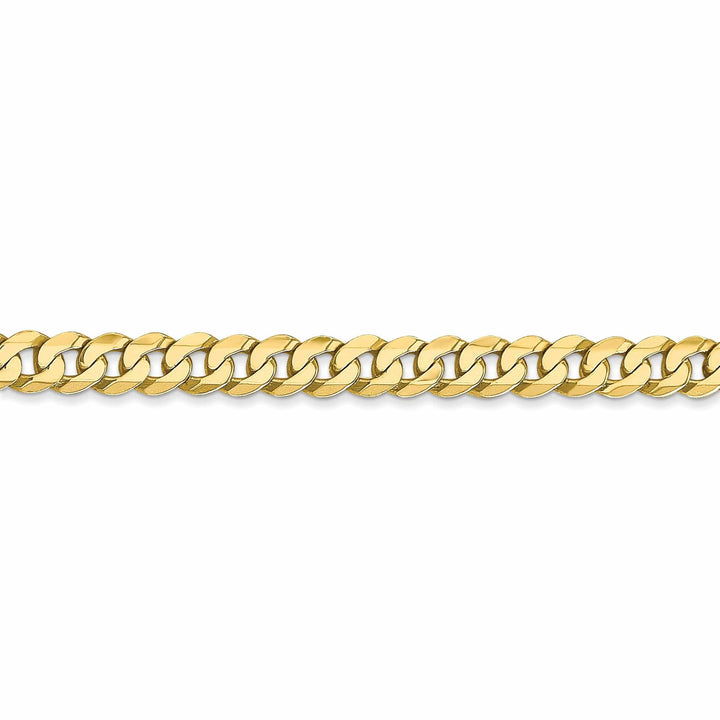 10k Yellow Gold 4.6mm Flat Beveled Curb Chain