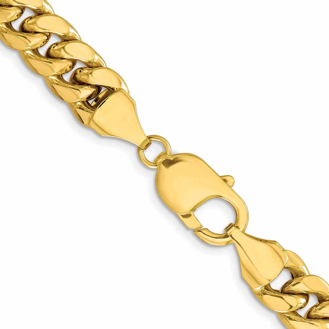 10k Yellow Gold Semi-Solid 9.3 mm Cuban Chain