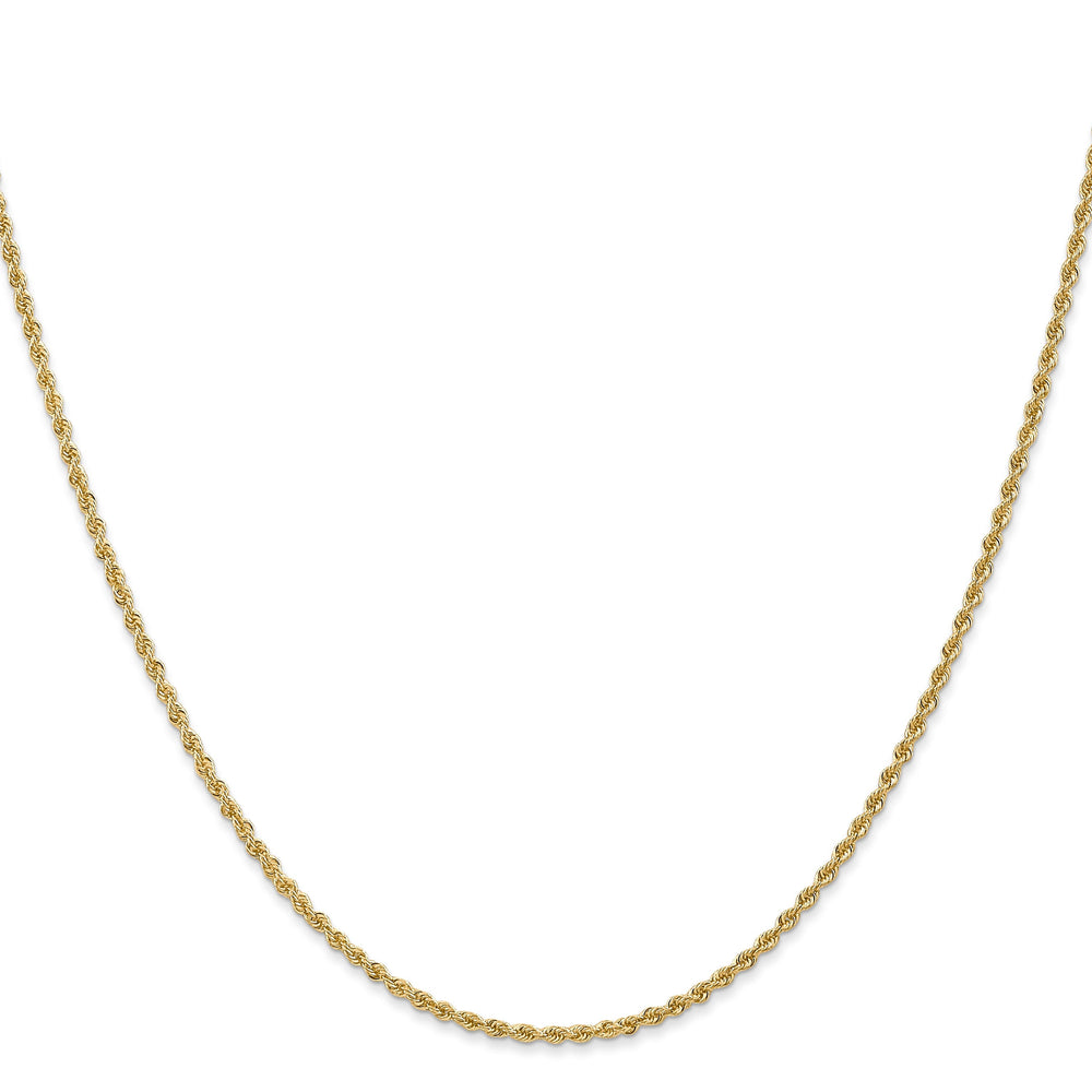14k Yellow Gold 1.6mm Solid Regular Rope