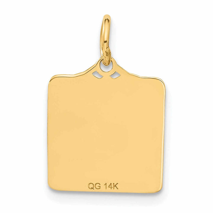 14 Yellow Gold Polished Birth Certificate Charm