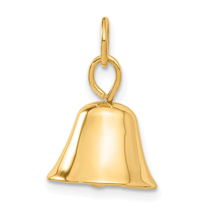 14k Yellow Gold Wedding Bell Charm Pendant