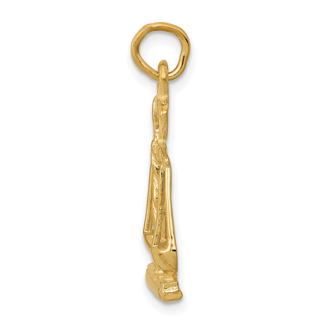 Solid 14k Yellow Gold Scales Of Justice Pendant