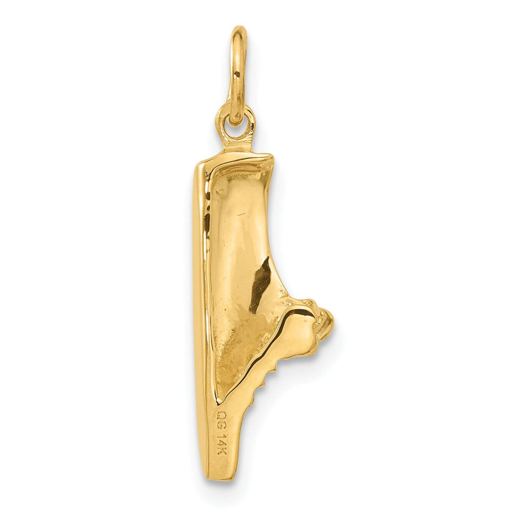 14K Yellow Gold Polished Jogging Shoe Charm Pendant