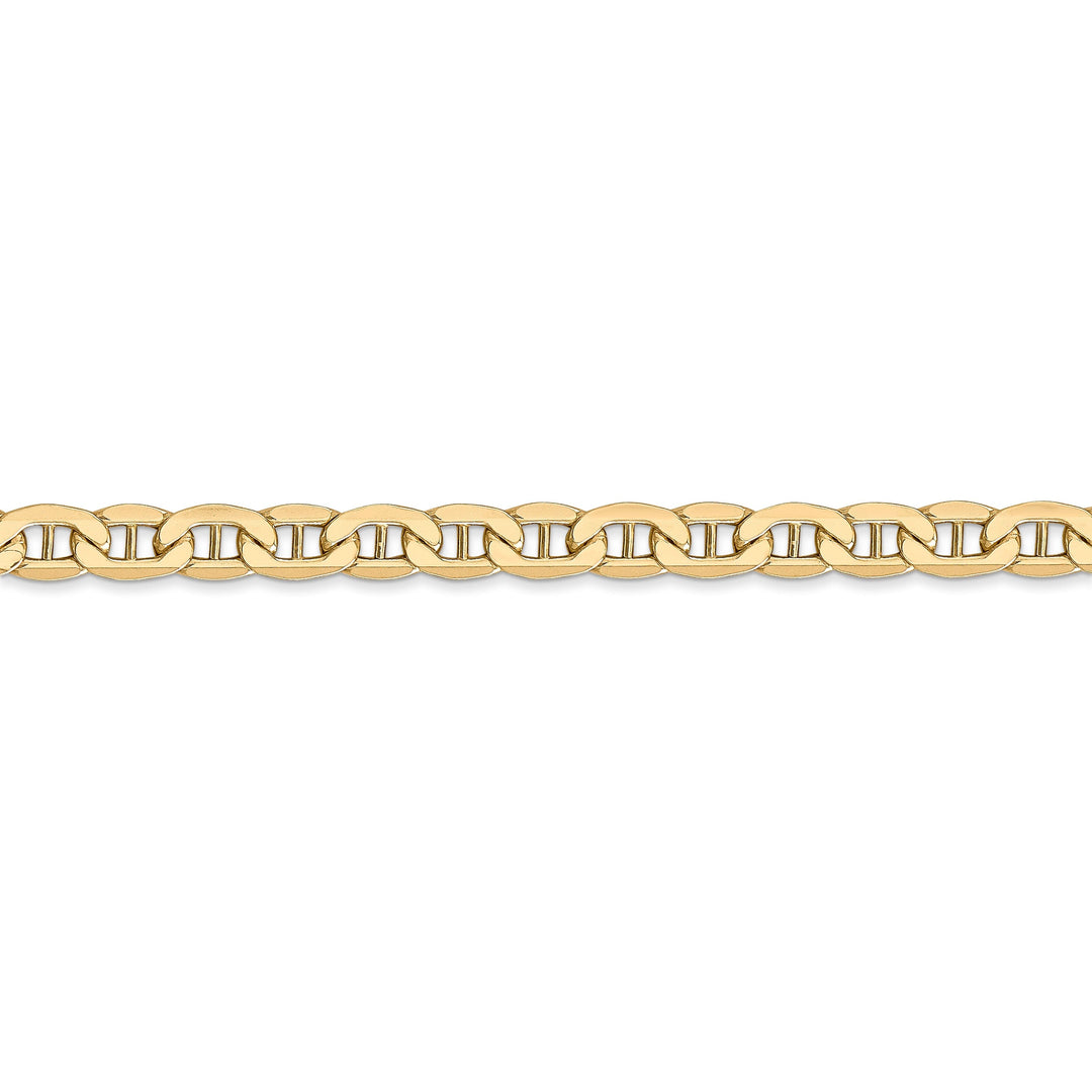 14k Yellow Gold 5.10mm Semi Solid Anchor Chain