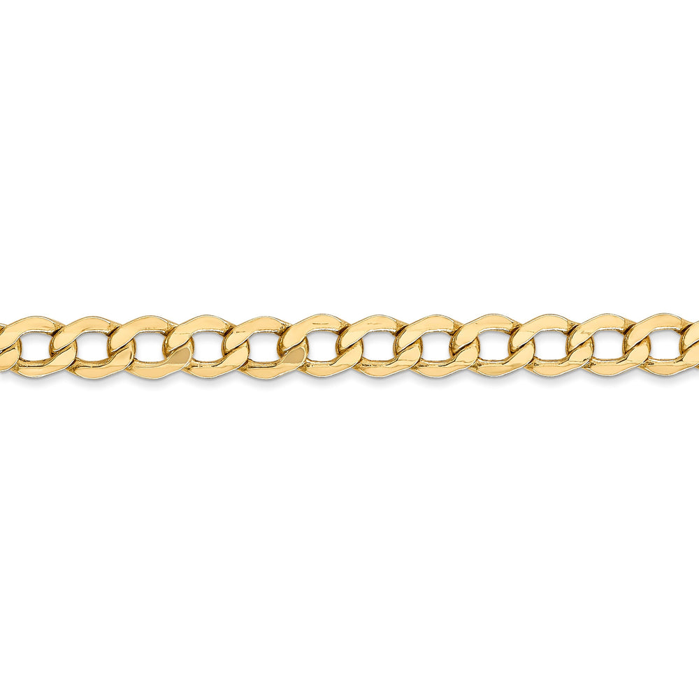 14k Yellow Gold 5.20m Semi Solid Curb Link Chain