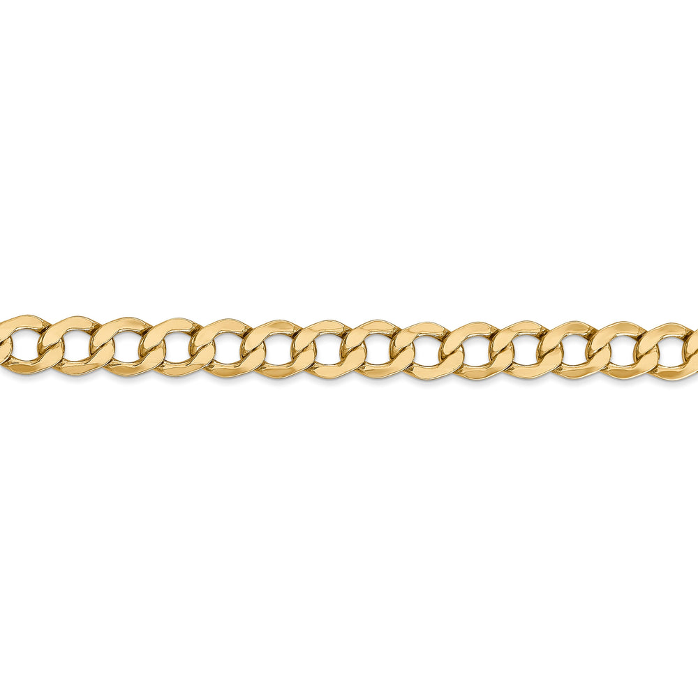 14k Yellow Gold 6.00m Semi Solid Curb Link Chain