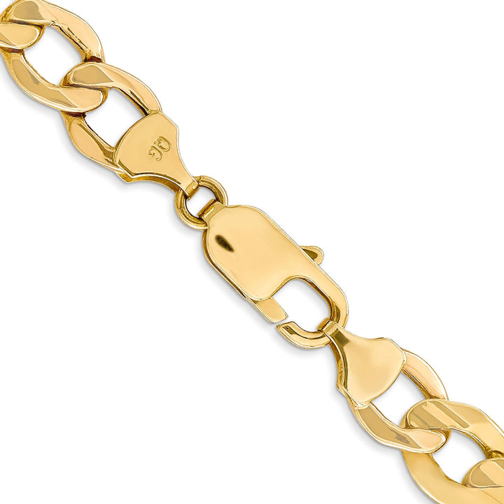 14k Yellow Gold 8.00m Semi Solid Curb Link Chain