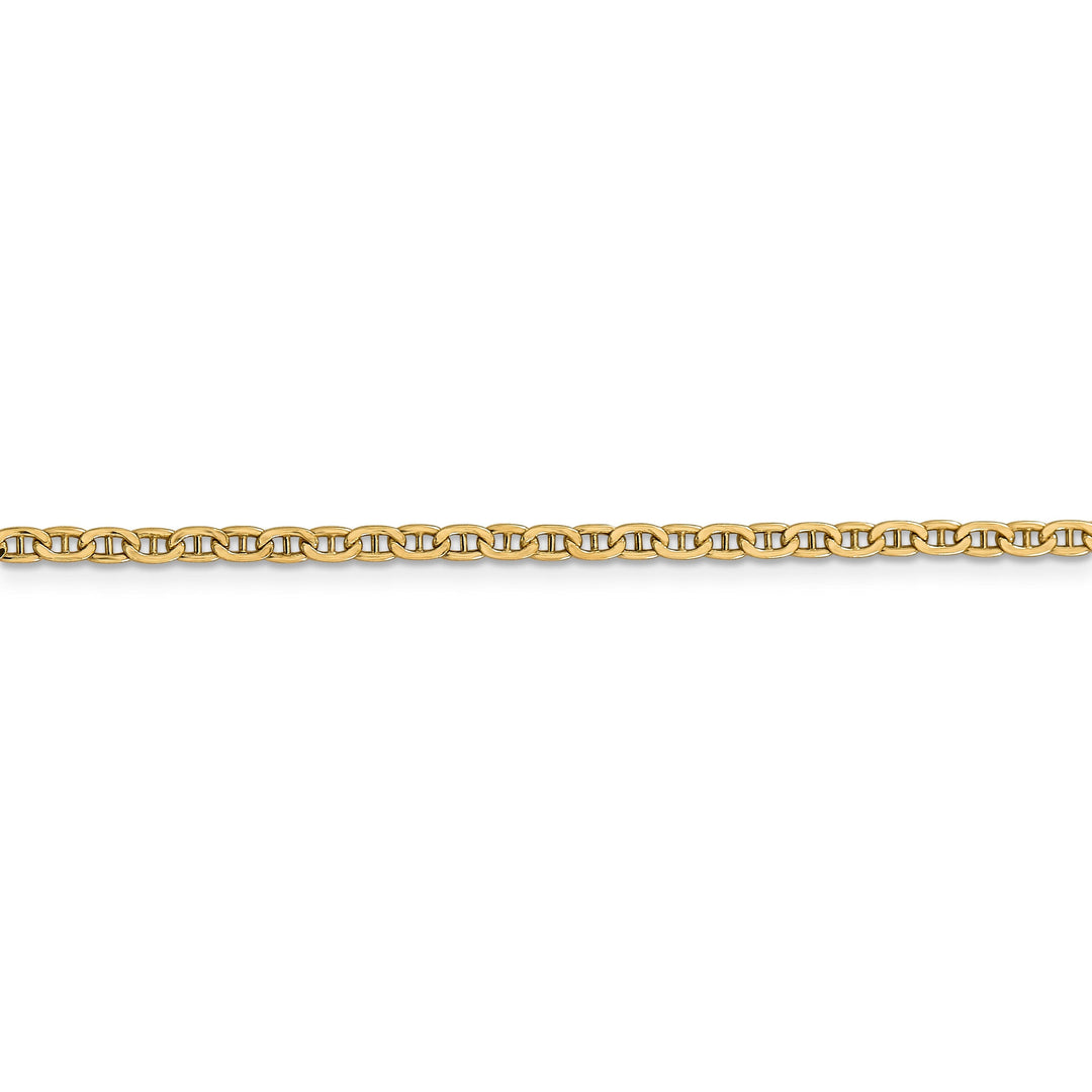 14k Yellow Gold 2.40-mm Semi Solid Anchor Chain