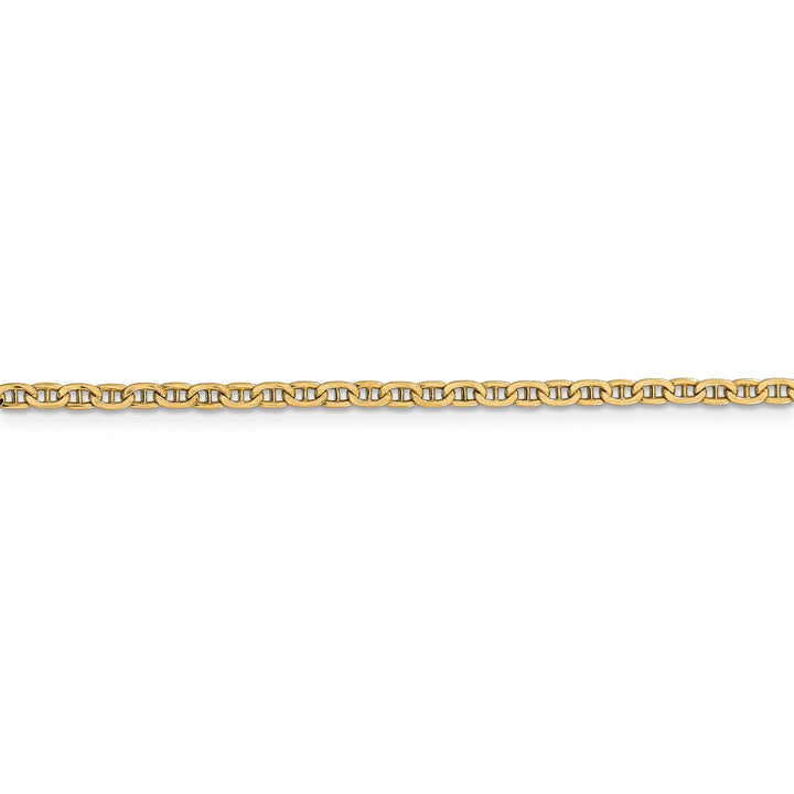 14k Yellow Gold 2.40-mm Semi Solid Anchor Chain