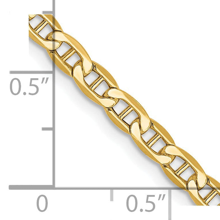 14k Yellow Gold 3.20-mm Semi Solid Anchor Chain