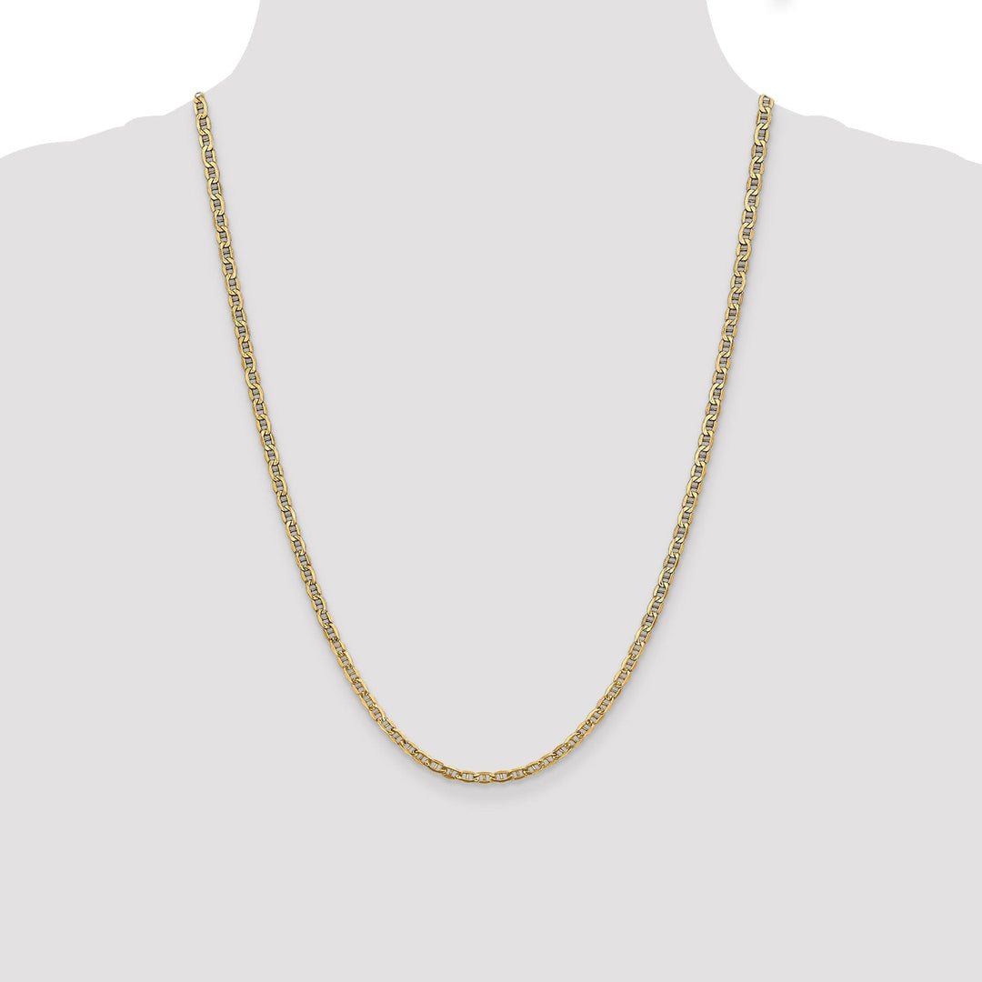 14k Yellow Gold 3.20-mm Semi Solid Anchor Chain