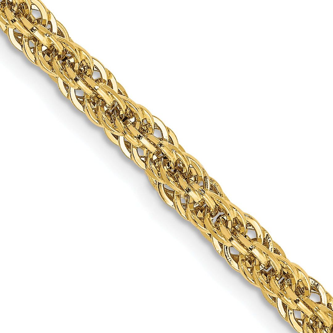 14k Yellow Gold 3.30mm D.C Semi Solid Rope Chain
