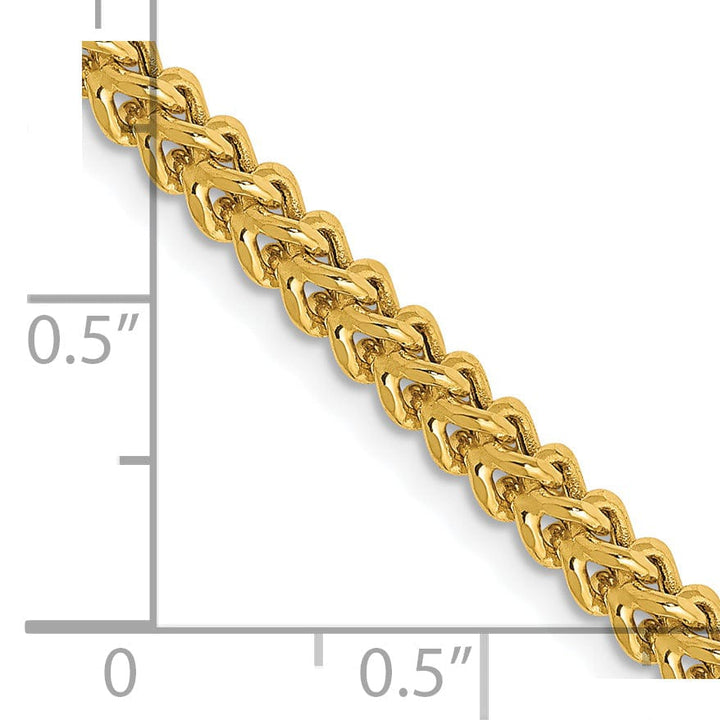 14k Yellow Gold 3.00m Semi Solid Franco Chain