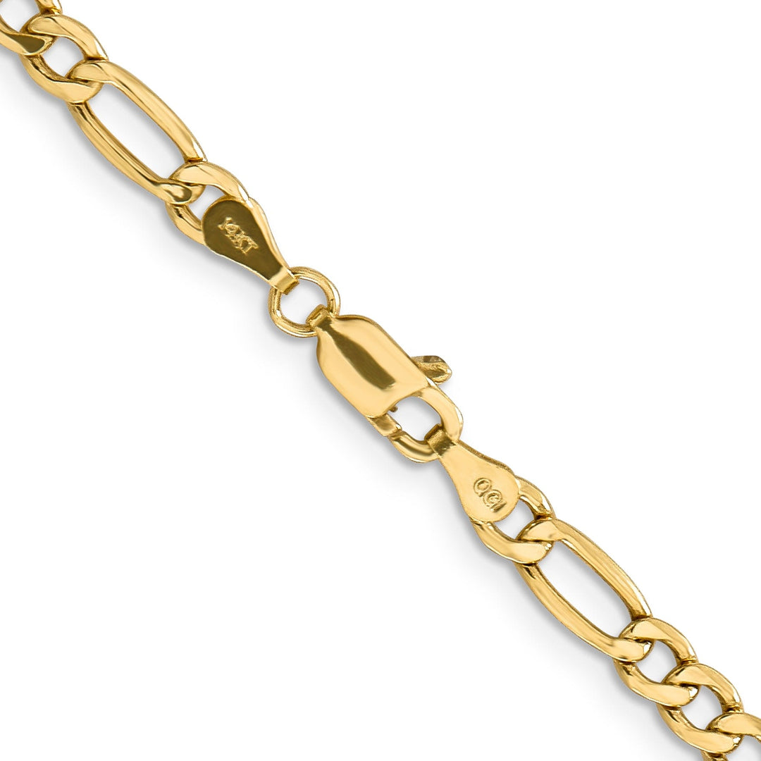 14k Yellow Gold 4.75mm Semi Solid Figaro Chain