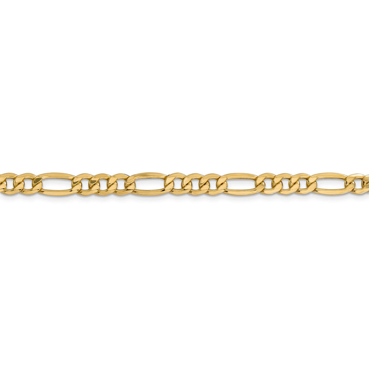 14k Yellow Gold 6.60-mm Semi Solid Figaro Chain