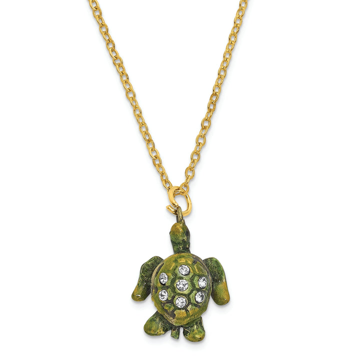 Bejeweled Multi Color Finish ROXY Reef Dweller Sea Turtle Trinket Box
