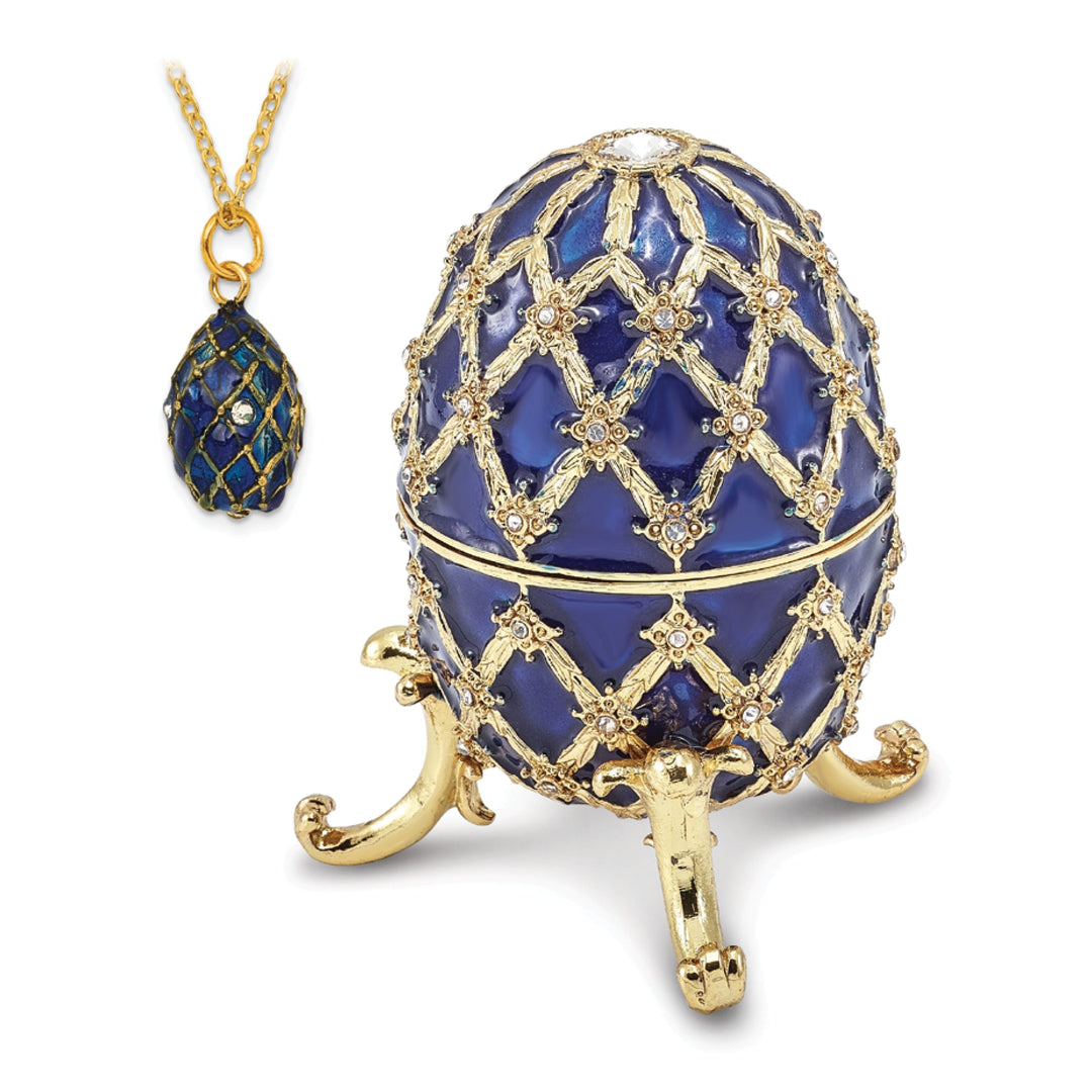 Bejewel GRAND ROYAL BLUE Color (Plays Unchained Melody) Musical Egg